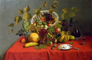 Natura morta con frutta e fiori